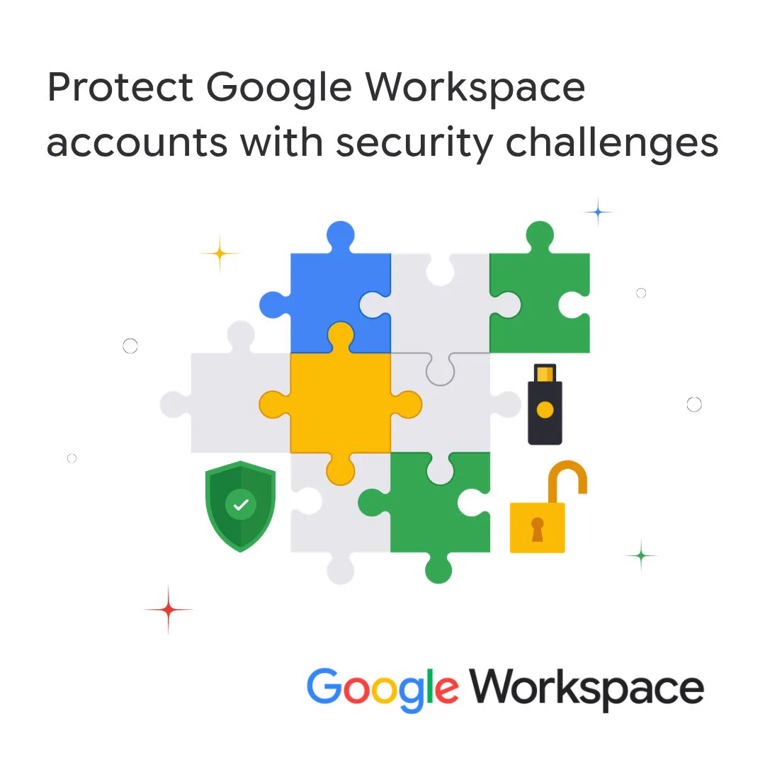 An illustration of a jigsaw puzzle, with icons of a green shield with a check in the middle, a passkey, and an unlocked padlock.
