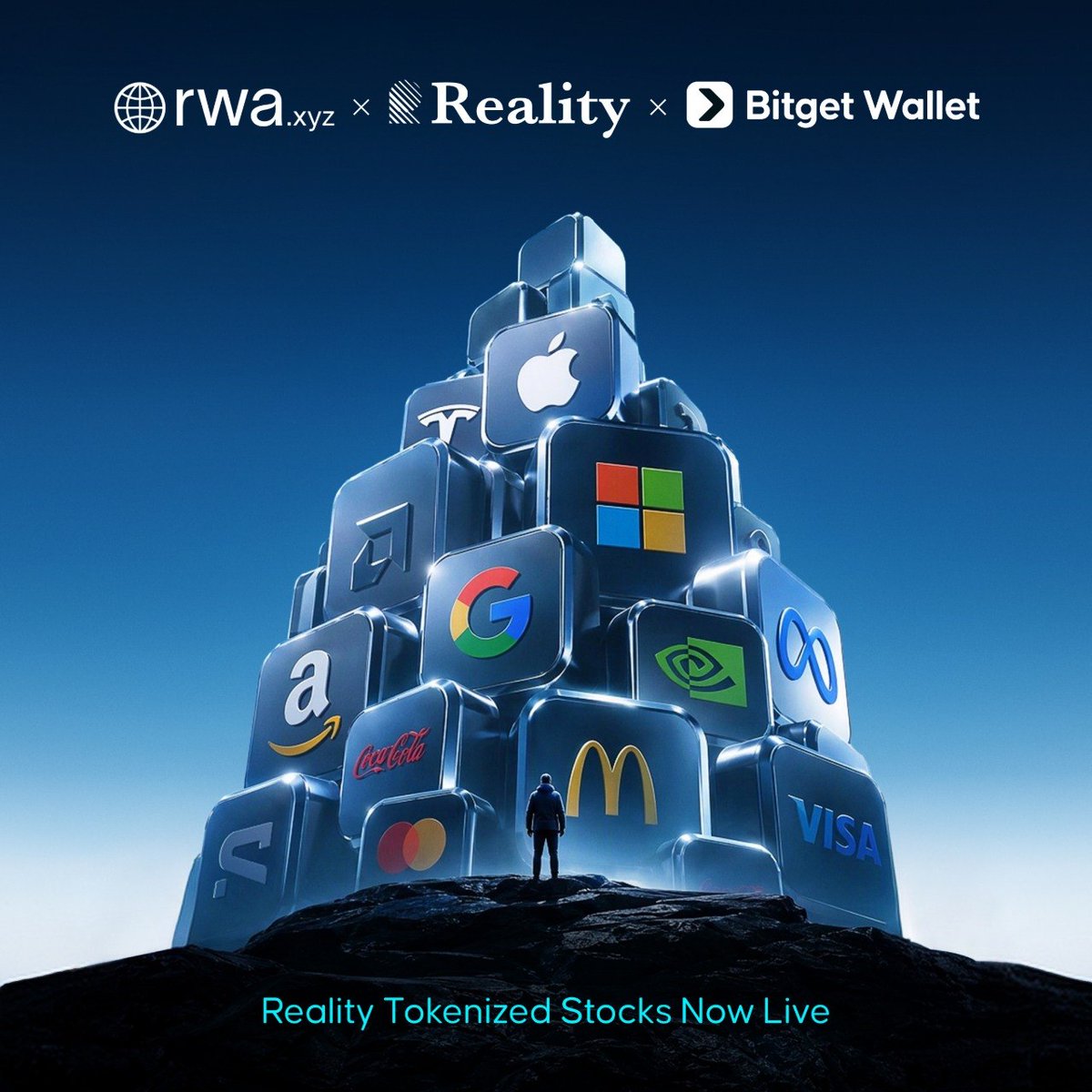 RWA_xyz's tweet photo. Announcement: rTokens (Reality Tokenized Stocks) are now live on our site. 

View @RealityFi_xyz tokenized RWAs powered by @BitgetWallet @BitgetWalletX on our stocks page. https://t.co/SXDPXQ71Bb