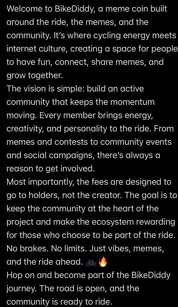 DiddyOnDaBike's tweet photo. THE OFFICIAL $DIDDYBIKE NARRATIVE!!
CA: EA69sgkWpAHv8j3b5PV4upJZwfDKmF69vGrSo49ypump https://t.co/5uXcYp3vvo