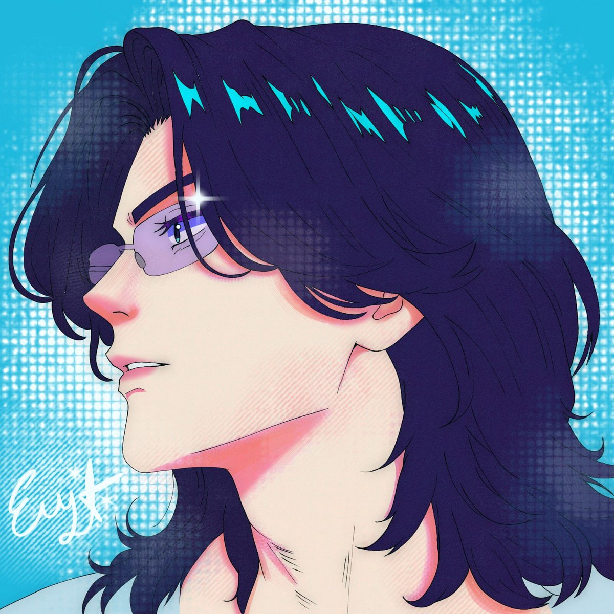 Evyartist's tweet photo. New drawing of Michael Jackson, but in neon anime style!! :D 

#MJart #MichaelJackson #Fanart #Moonwalker https://t.co/EMYc3E7NaA
