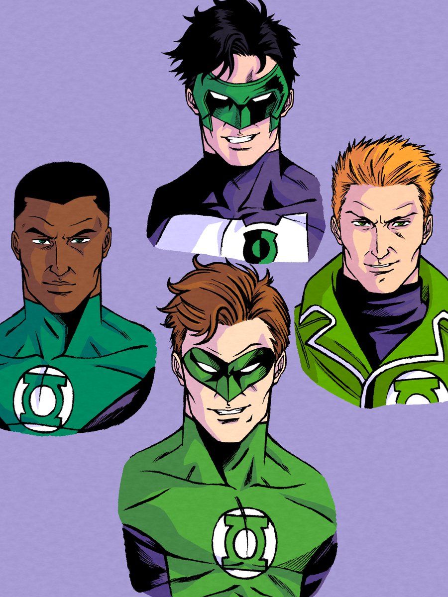 SetoKaibruh's tweet photo. Redrew an old pic of mine. The 4 Green Lantern Corpsmen https://t.co/2rlOzPqsxq