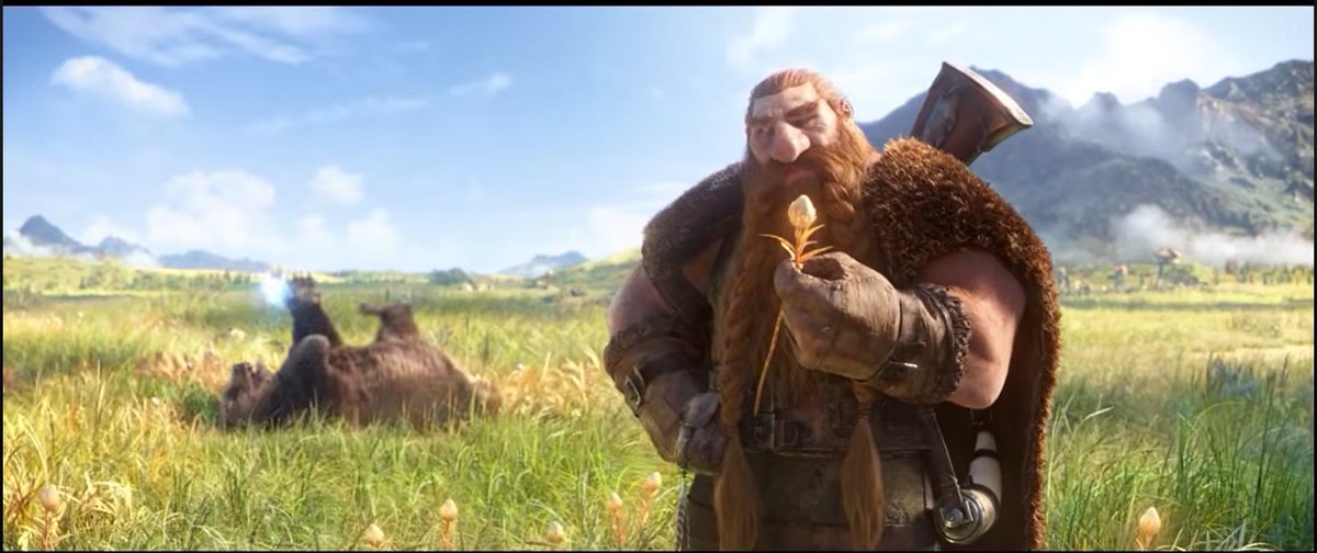 OnetyOnet's tweet photo. The idea that wow forever is Disney and the bear is "gay" is just nonsense...

The bear has a happy healthy relationship with its hunter, where it feels comfortable enough to play (like bears do) and code switches to a feral hunting beast at the drop of a hat https://t.co/dYjwbpdl1E