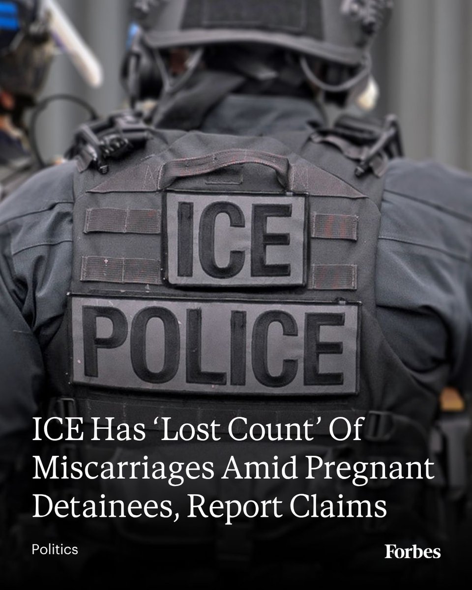 Forbes's tweet photo. Immigration and Customs Enforcement has “lost count” of how many pregnant women and teenagers in detention centers have suffered miscarriages under its care, a new report claimed.
Read more: https://t.co/uuOHRBzpwU
📸: Douglas Rissing via Getty Images https://t.co/uuf4IoY1bO