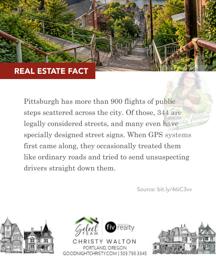 GoodniteChristy's tweet photo. When your GPS says “Turn right” in Pittsburgh… but you’re faced with 90 steps instead of a street! 😂🏡 Homebuying tip: always trust your agent over your GPS! #RealEstateHumor #PittsburghHomes https://t.co/Q7mAjVKGLh