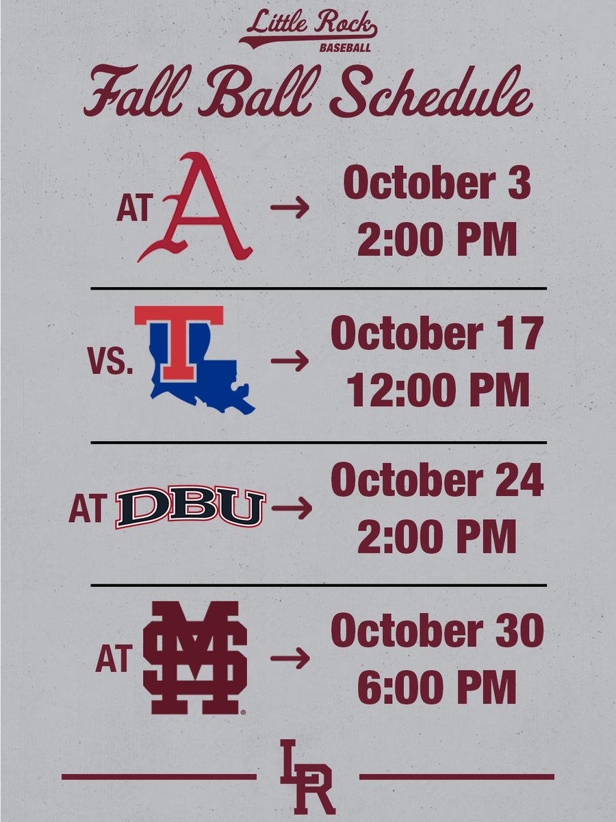 LittleRockBSB's tweet photo. LOADED Fall Slate on deck: 🍁⚾️

#TrojansUnited https://t.co/KRUAVuYOwa