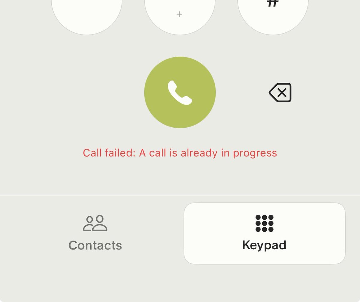 broderickhigby's tweet photo. Also always says call failed even though I’m not on a call and then the next call goes through https://t.co/XTxcTdbFAX
