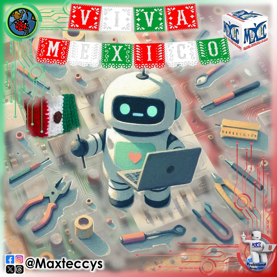 MaXTeCCyS's tweet photo. 📣 ¡Viva México! Felices Fiesta patrias
💻 #maxteccys #maxteccomputacionyservicio 🖥️ #mantenimiento 🖱#servicio 💾 #computador 🖱 #computadora 📱 #tarjetamadre #MoBo #Mainboard #procesador #Laptops #windows #CDMX #EDOMEX #Mexico #MX 🇲🇽 https://t.co/BI8H7e6jb5