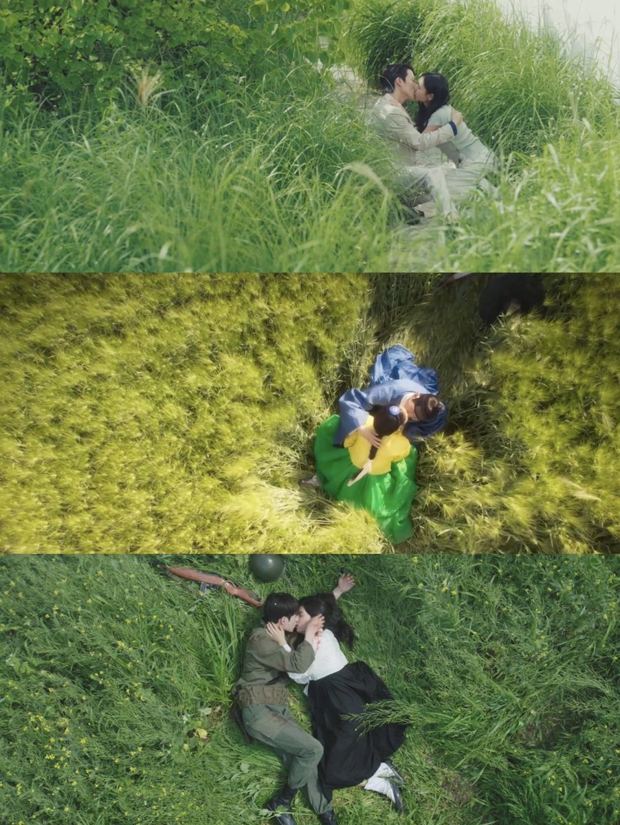 95KUKS's tweet photo. what is an ahn eunjin drama without a kiss in lush fields 

키스는 괜히 해서! dynamite kiss (2025) / 연인 my dearest (2023) / 너 말고 다른 연애 a love other than yours (2026) https://t.co/0S4VKfUf39