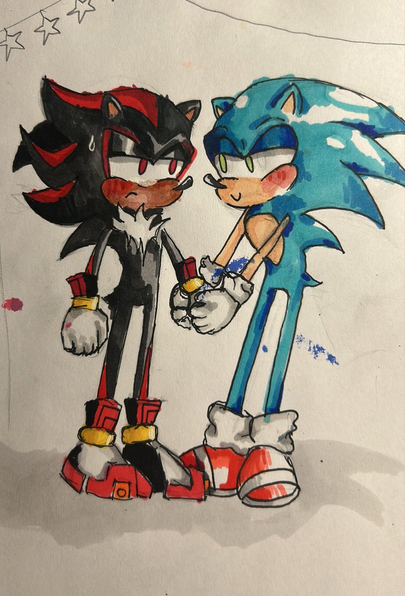 sawnic_x's tweet photo. First time drawing #sonadow kinda nervous https://t.co/9vfThkJF9E