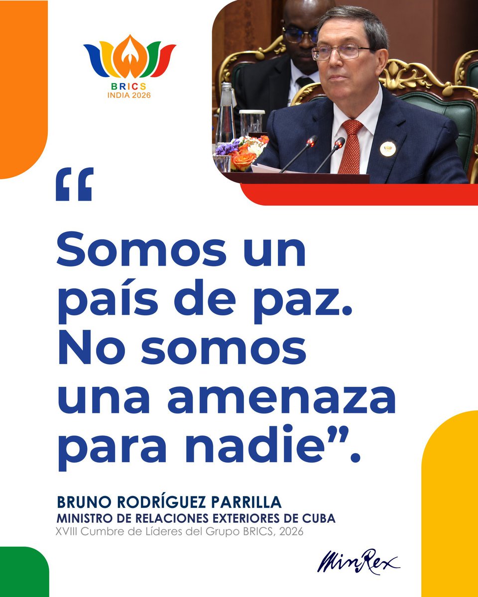 YelenysLasTunas's tweet photo. #Cuba
Cuba es una nación de paz y los enemigos lo saben, no hemos sido, no somos, ni seremos una amenaza para la Seguridad Nacional de los Estados Unidos. https://t.co/QwXprD88eC