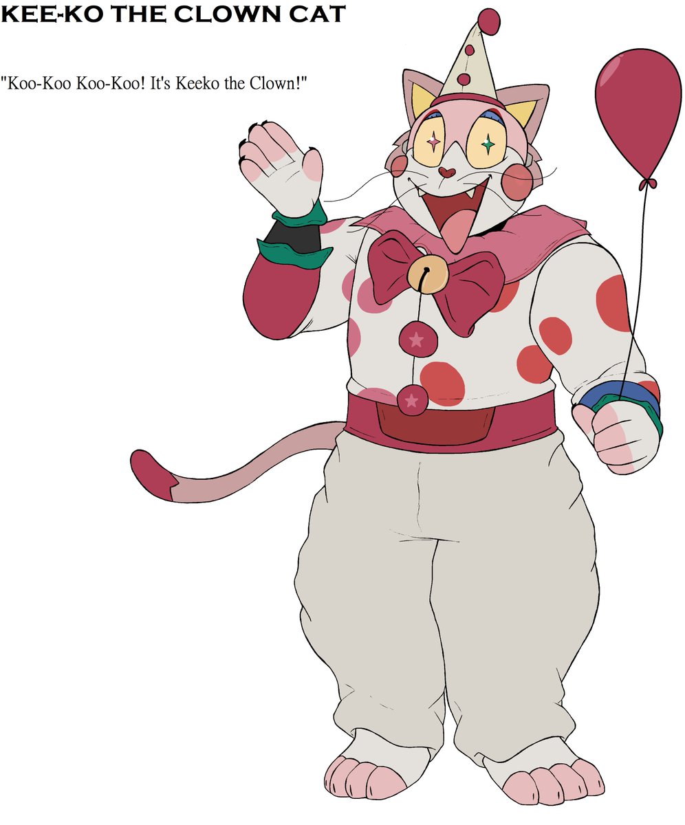 churromakesart's tweet photo. Keeko The Clown Cat V2
I have a lot of fun making this hooligan! https://t.co/0yiOmQPa3x