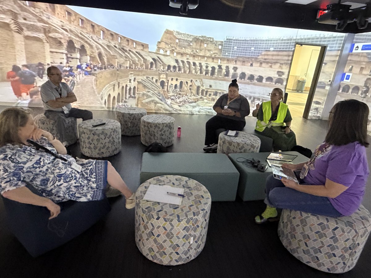 IISD_iLearn's tweet photo. We spy 🕵️ some eager 🤩 Falcon educators ready to SOAR 🦅 into their Immersion Space! 

Staff learned how to build and run TEKS-based sessions 💻 with sts and had a little fun while doing it 🚀! 
#ExcellenceinAction https://t.co/4gjigEWZ6v