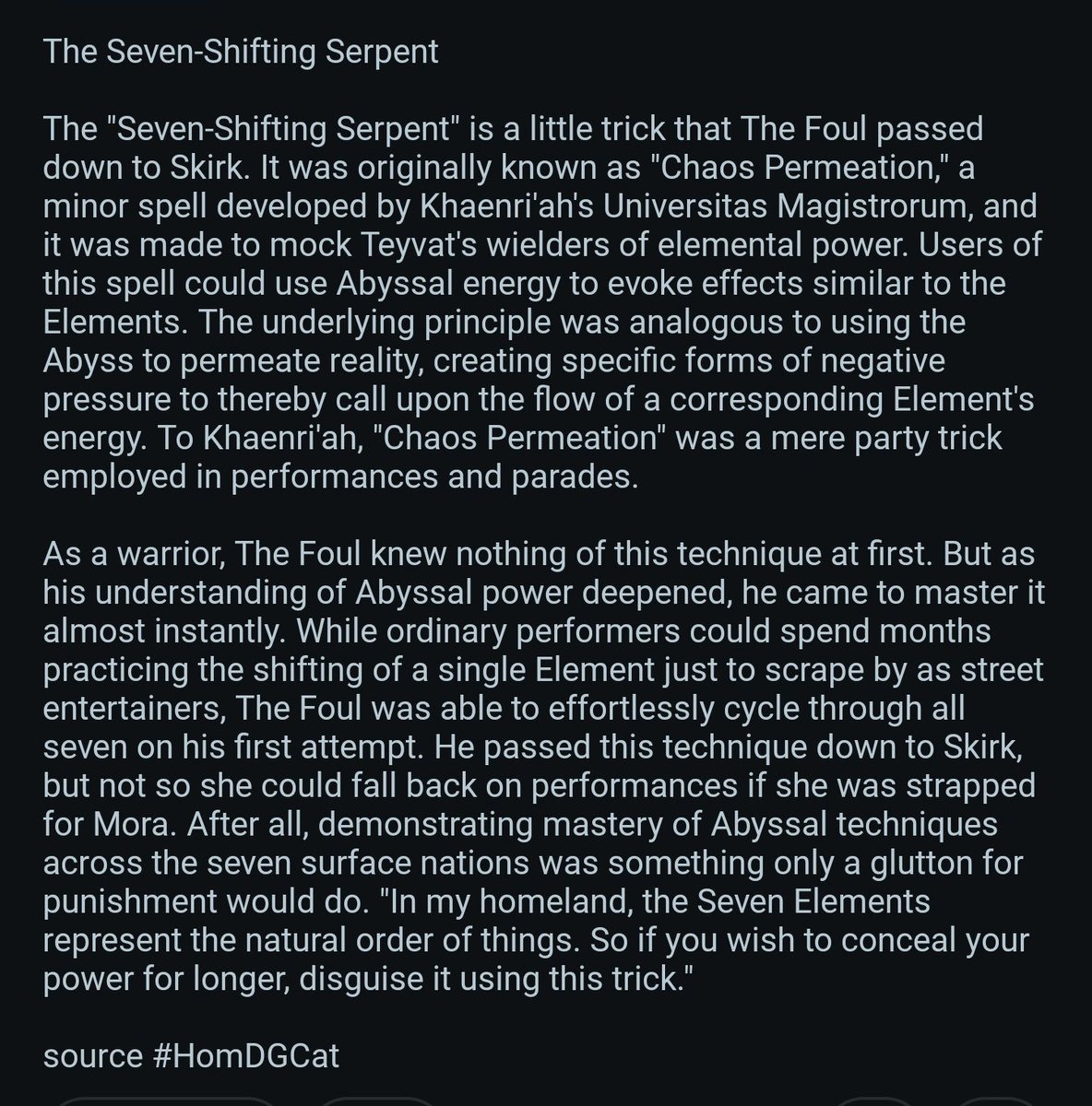 mattdfran's tweet photo. @WrongEren @lazyk_night @pa_pamc @DampyX0 Yes, since a spell that uses the abyss energy  to mimic any element was reduced to a party trick that anyone could learn. Àbyss energy was not a secret to the people of Khaenri’ah. https://t.co/gty6yvdwZS