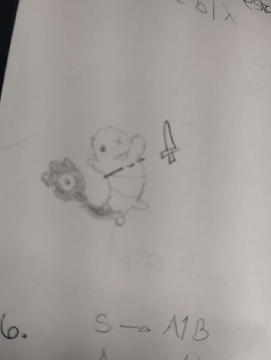 SaxDrawing's tweet photo. @atropalex I drew a funny creature and my prof killed him 🥀 https://t.co/PK2KS1HrYx
