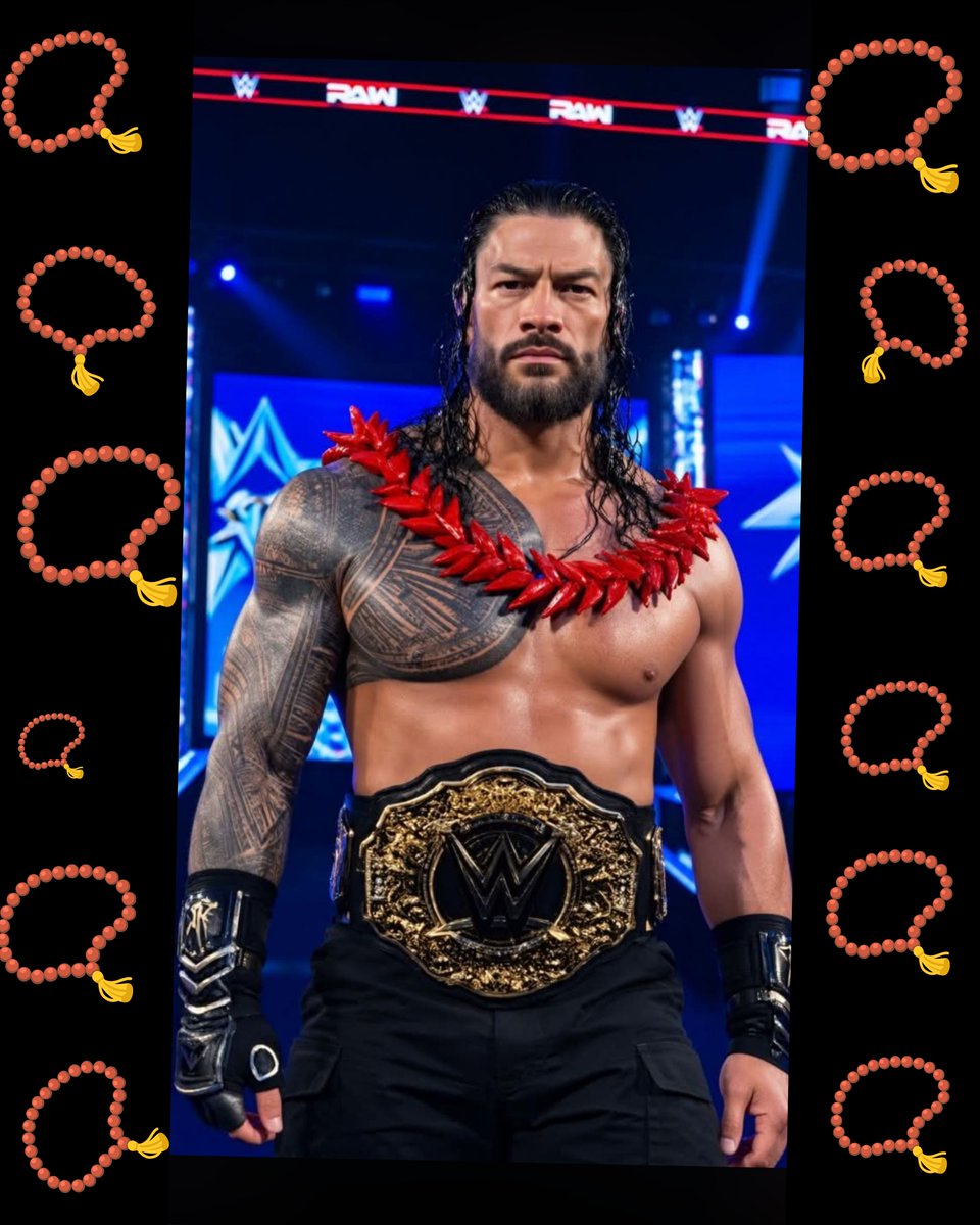 DottiKezlaw's tweet photo. The look says it all. The championship is around his waist, the red lei is on, and Roman Reigns stands there like he already knows exactly who runs the show. โ๏ธ๐ฅ
That presence, that championship, that aura โ The Head of the Table.
#RomanReigns #TribalChief #WWE #HeadOfTheTable #Wrestling
@WWERomanReigns