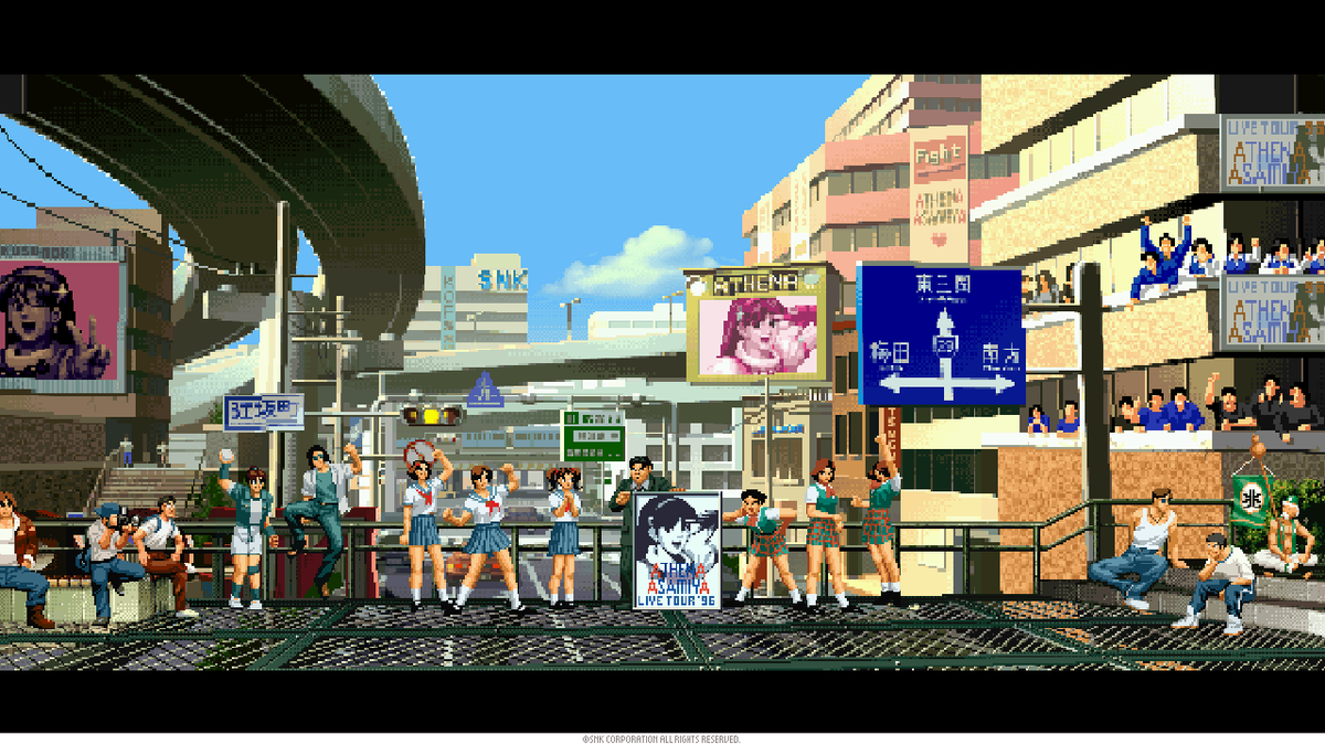 SNKPofficial_jp's tweet photo. 今日は #世界観光の日 🌎

『KOF』に数々登場する大阪・江坂へ！
KOFの世界を感じながら、ぜひ聖地巡礼してみてください👣✨ https://t.co/DXJkeLQRZt