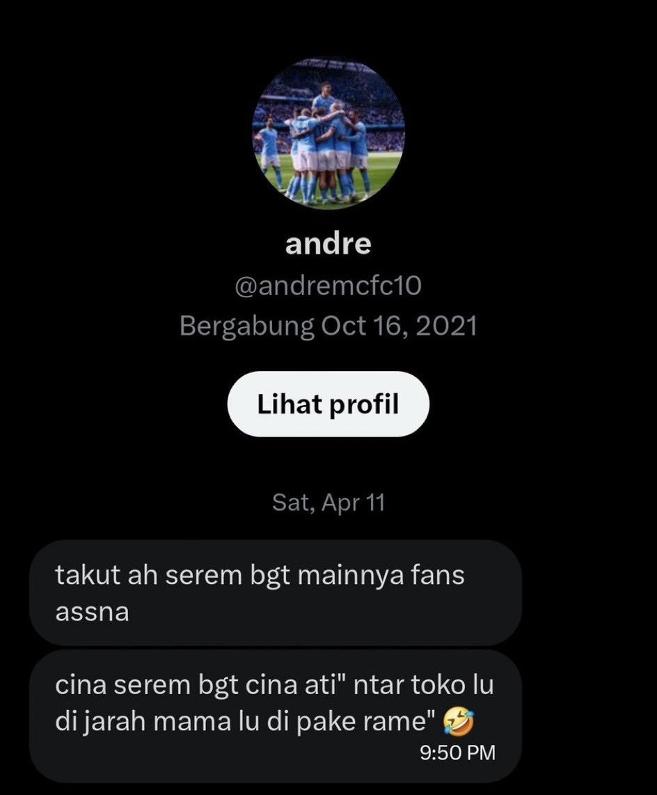 bollaapanas's tweet photo. @andremcfc10 @niko_junius iya iya ndre https://t.co/1oSb3hd0bk