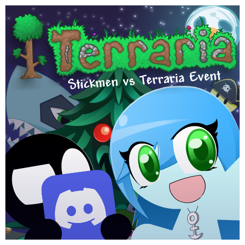 JzBoyAnims's tweet photo. 📢 Stickmen vs Frost Moon Event ❄️

A Discord event where you can create your own Stickman vs Frost Moon story set in Jack CopperZ's Terraria Server!

👀 Your character might appear in the official animation if you join!

Join the server to participate:
https://t.co/QrdUa0UeDy https://t.co/ampAvM9eiR
