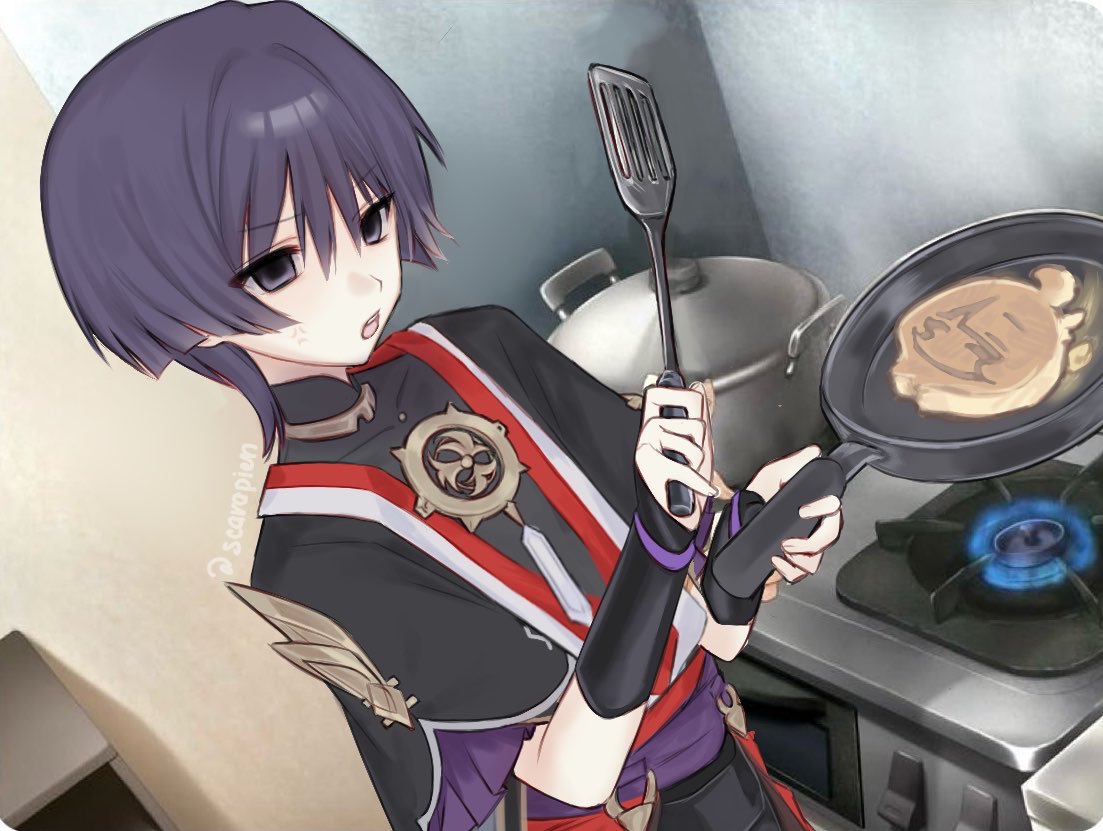 scarapien's tweet photo. #散兵 

how it feels to cook a yummy meal as a doll #puppet https://t.co/Mvc3ZqVTAs