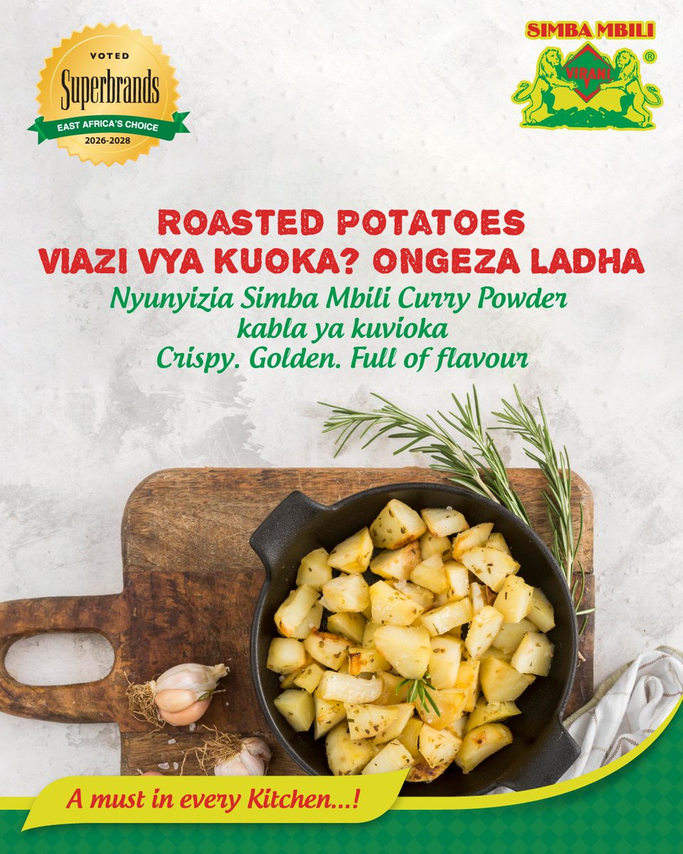 simbambilispice's tweet photo. Jikoni ni sehemu ya ubunifu—na Simba Mbili Curry Powder iko tayari kuingia kwenye mapishi yako kwa njia ambazo hukutarajia.
Swipe kupitia carousel uone jinsi spice moja inaweza kuleta possibilities nyingi za ladha. 
#SimbaMbili #CurryPowder #OngezaLadha #SpiceTalk #GoodFoodKE https://t.co/cKCeQtF2nV