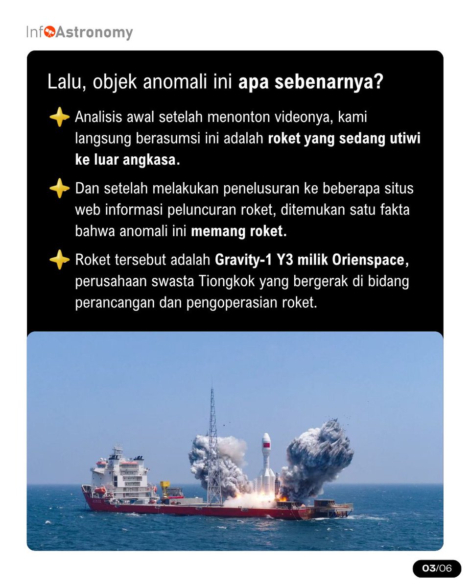 infoAstronomy's tweet photo. Kamu lihat juga? Tadi pagi (16/9) banyak orang yang melaporkan melihat anomali di langit daerahnya. Sekilas kayak pesawat, tapi kok ekornya aneh? Jadi, kami melakukan analisis untuk mencari tau objek apa itu.

Inilah hasil analisisnya~ https://t.co/x6bwtkQp1j