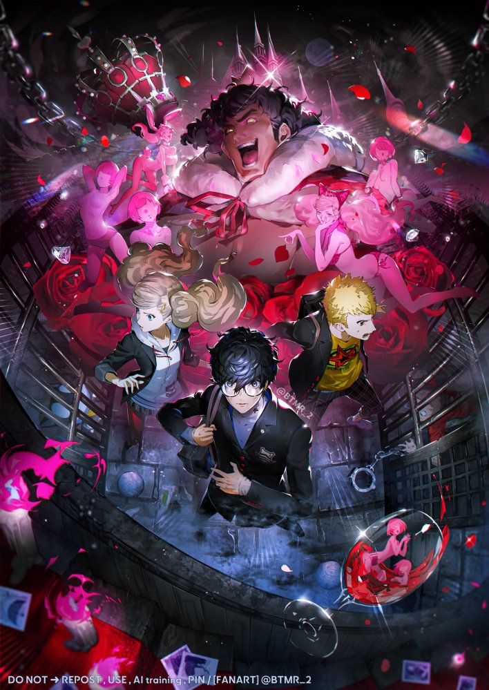 BTMR_2's tweet photo. ⠀⠀ ⠀ ⠀ ⠀⠀ ⠀⠀ ⠀ ⠀ ⠀
⠀⠀⠀⠀ ⠀   ⠀  ⠀ ⠀⠀王と王妃と奴隷
 ⠀ ⠀ 
#persona5
#P5_10th_Anniversary https://t.co/ye5DzrB8Fi