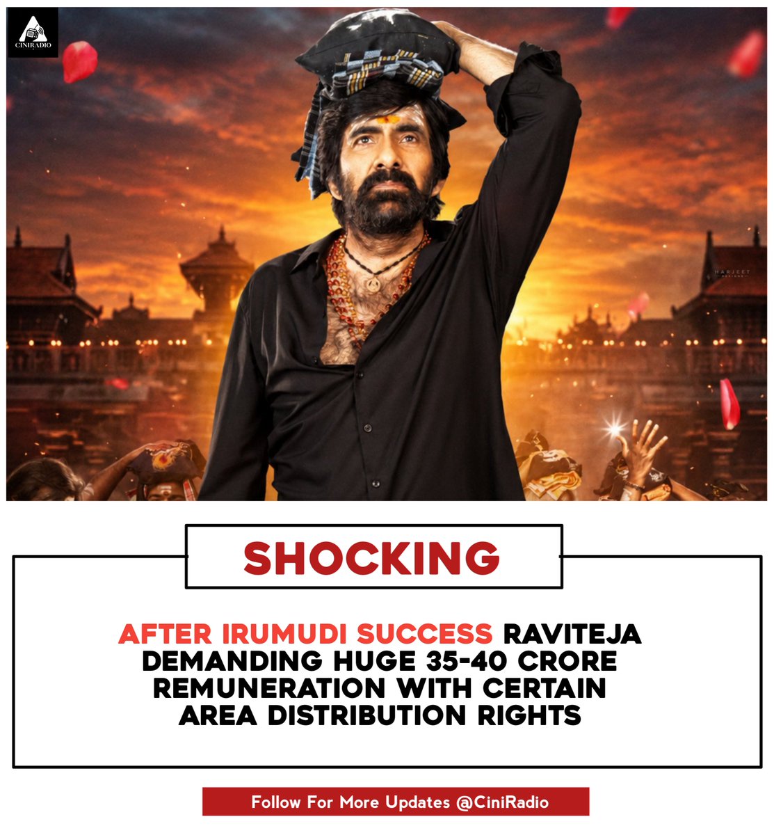 CiniRadio's tweet photo. #RaviTeja - Overconfidence 👍🙃 https://t.co/U0E6p6gOg3