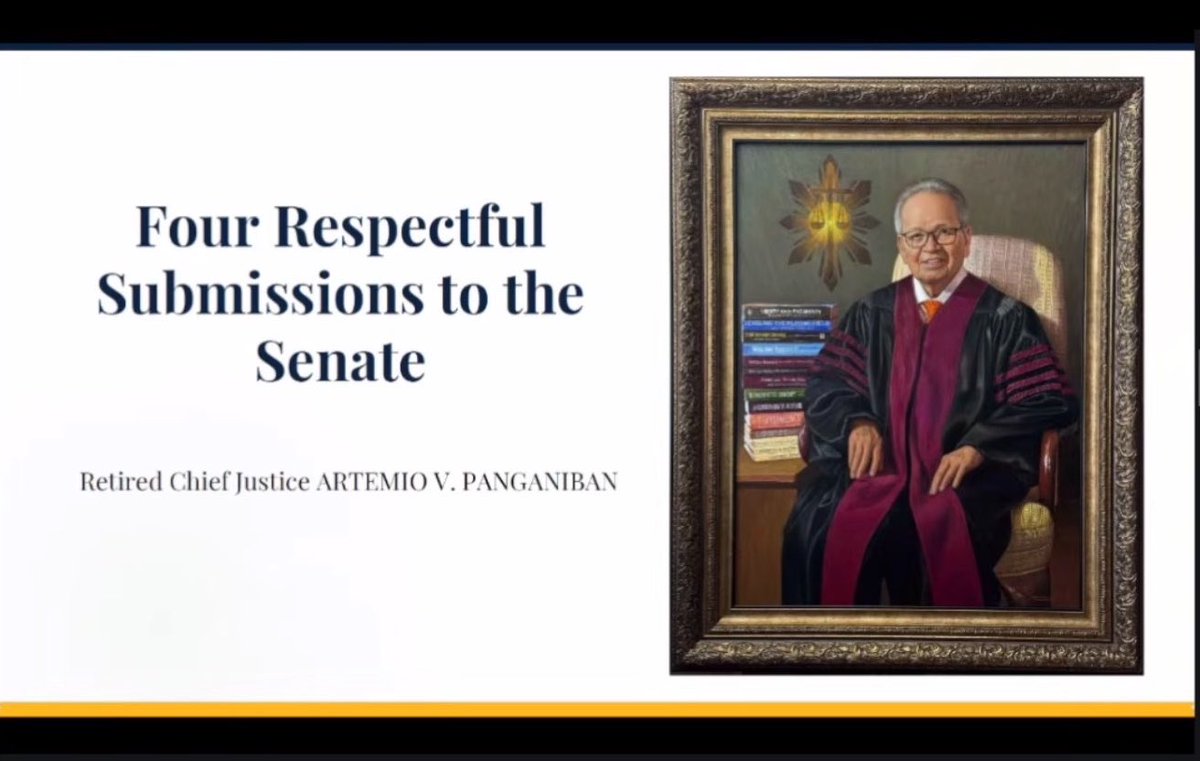 jesusfalcis's tweet photo. ⚠️ Let’s apply the legal opinions of the 3 Chief Justices na amici curiae.

Si Bato Dela Rosa, never nag oath & nag participate since May. In hiding.

Si Marcoleta at Jinggoy, nag oath pero never nag participate since Day 1 of the trial on July 6. Detained. Suspended.

Si Loren Legarda, nasa abroad for one month na. She has missed more than 10 trial dates. Abroad.

Thus, if the Chief Justices say those in hiding, detained and suspended, or abroad CANNOT ACTIVELY participate or are NOT QUALIFIED…

THEN there are only 20 active and qualified Senators now.

THEREFORE, 2/3 of 20 is 13 to convict.

Iyak DDS! 😂

#ConvictSaraNOW