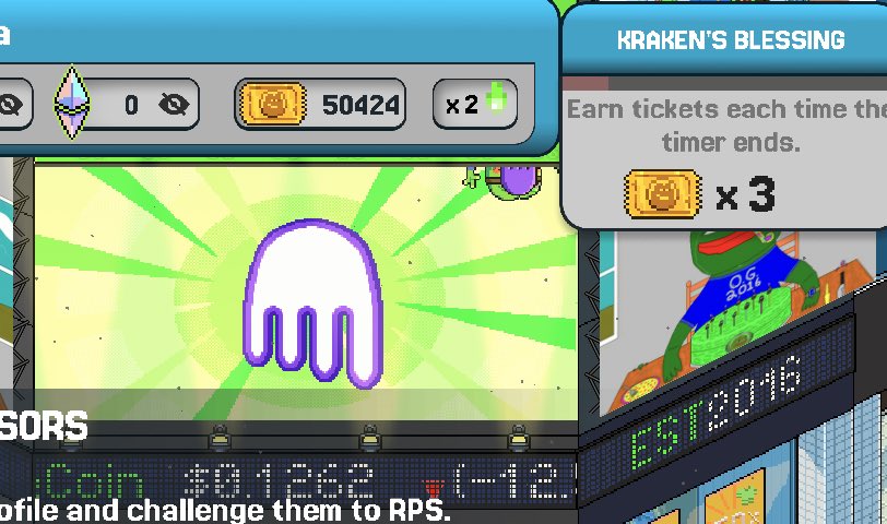 Fujohnt's tweet photo. $Ink maxxis are you claiming the collectible Kraken assets in Kekspace from Arjun?
Also Kraken bonus on farming tickets but not sure what they’re for. Some sort of in game currency.
Anyway the Gameplay and Ui feels actually top tier. This could be big if Kraken is behind it. https://t.co/dl2pwZvEqA