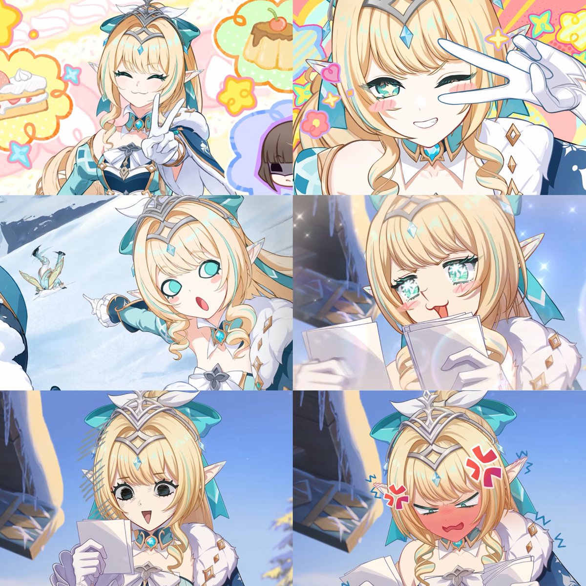 xenomythra's tweet photo. I’m obsessed with how expressive vesna is omg she is so adorable and silly 😭💛🩵 https://t.co/Z0LuNWsK0H