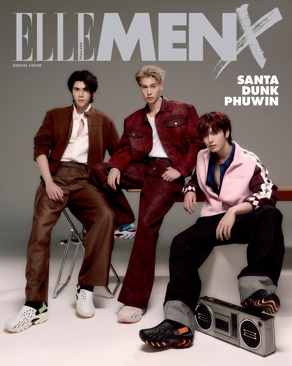 _ppspace's tweet photo. ellementhailand
 ภูวินทร์ ดัง และ แซนต้า แท็กทีมอวดลุคเท่บนปกดิจิทัล ELLE MEN Thailand
.
#phuwintang @phuwintang https://t.co/ZXHYr460qb