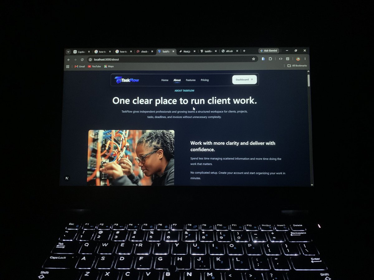 The_SuperCoder's tweet photo. Day 3.

Show up again, complete the home page, about, features and pricing page for Taskflow. 

Let’s see what day 4 have to really offer us here!!! https://t.co/rby54XkKsx