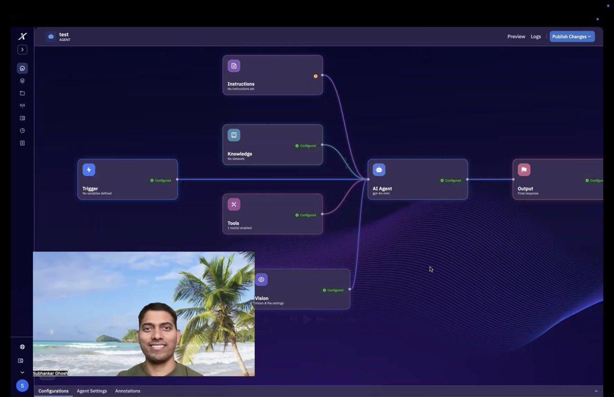 Xpectrum_AI_'s tweet photo. Why should it take hours to turn an API into a tool for an AI agent?

In Xpectrum, I created the tool, connected the API, attached it to an agent and exposed the agent via SDK to my website, all in under 5 minutes.

This is how building agentic applications should feel. https://t.co/aQJfBucEmk