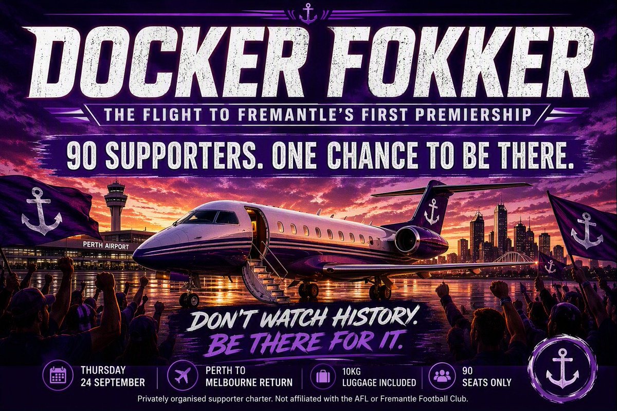 TheRestumpPod's tweet photo. Getting ahead of ourselves or is it just good preparation? Don't want to be wingless if we make the GF!

Check out the big bird Gary Books &amp; Rob Ramsden have ready for 90 purple people.

You can also get a photo with Jojo on board and he'll even sign it!

https://t.co/19QKg7ASlw https://t.co/1NKghsjmy6