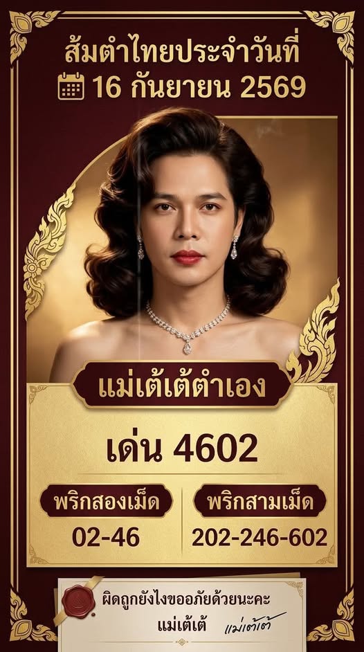 Taexx888's tweet photo. ตำไทยแม่เต้ ชุดแรก 🇹🇭

🧡 ซื้อหวย 100 3 ตัว 1,000
📍 : https://t.co/E6VCh3VfIb

#หวยงวดนี้ #หวยไทย #หวยรัฐบาล #หวยรัฐบาลไทย https://t.co/sJSIWYUNCd