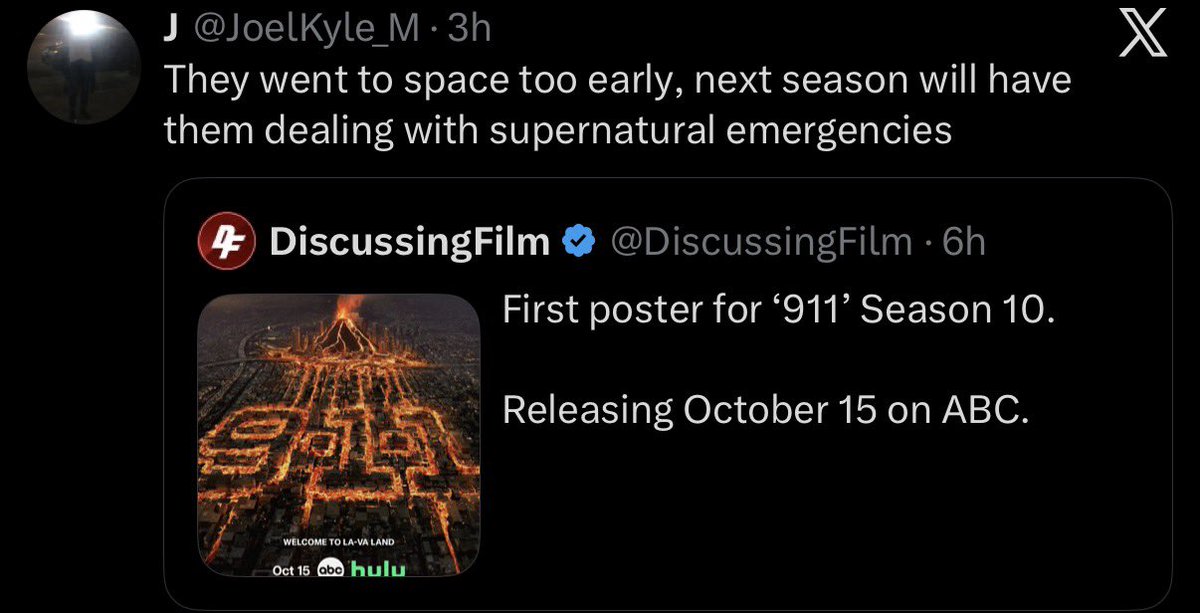 jurismoira's tweet photo. i love seeing people make jokes about potential 911 plots but they’ve already done them 😭 https://t.co/o0d0W4S5hC