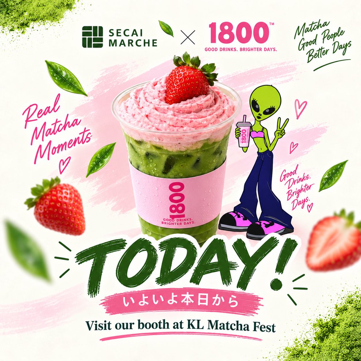 amyami67's tweet photo. Ombak KLCC で今日から五日間開催の抹茶イベント Matcha Walk. 始まったよー、セカイマルシェのブースも行列🙌 https://t.co/gbLpLxn1NQ