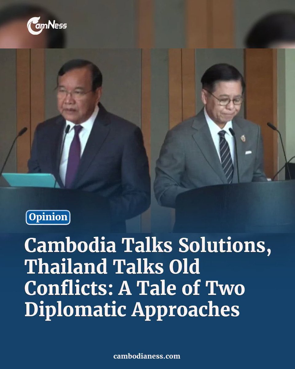 TTNEnglish's tweet photo. Cambodia and Thailand began their compulsory conciliation process in Singapore on September 15, but they did not begin from the same script.

https://t.co/McX5jBjOUA https://t.co/Bc6wbtFoVC