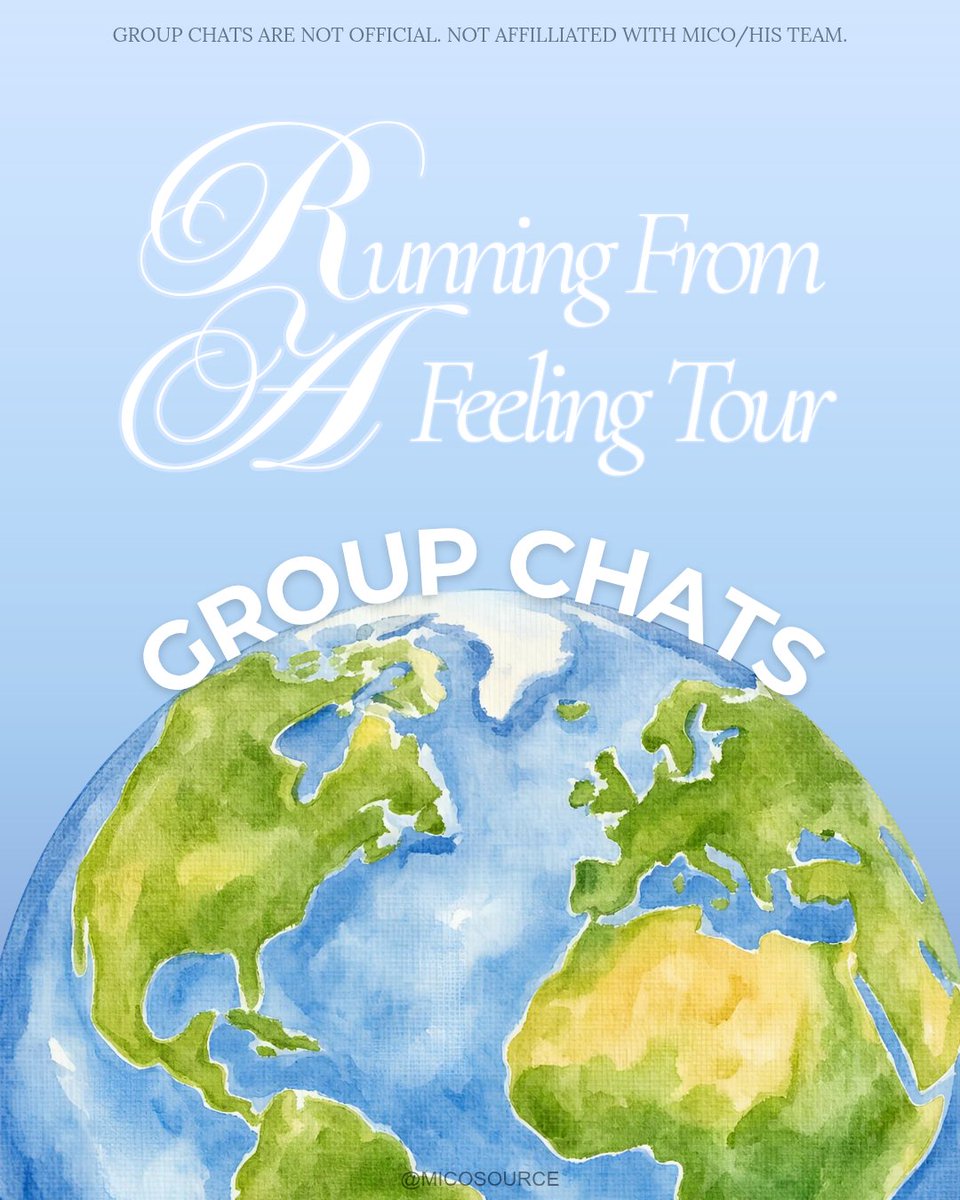 micosource's tweet photo. Introducing RFAFTOUR Instagram group chats! 💬

Join the fan-made group chats to connect with other fans going to the Running From A Feeling Tour! 🎇

Visit https://t.co/X6E0sDIfta to join! Rules in replies. ⬇️

#MICO #RunningFromAFeelingTour #groupchat #micotoronto #RFAFTour https://t.co/PApMlhppW5