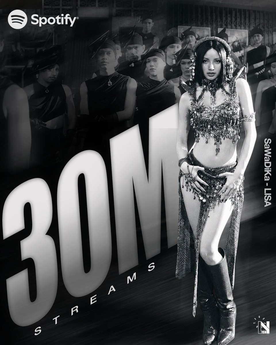 LISANATIONS_'s tweet photo. #LISA’s “SaWaDiKa” has surpassed 30 million streams on Spotify! 

#LISA_SaWaDiKa @wearelloud https://t.co/FK924mVGKs