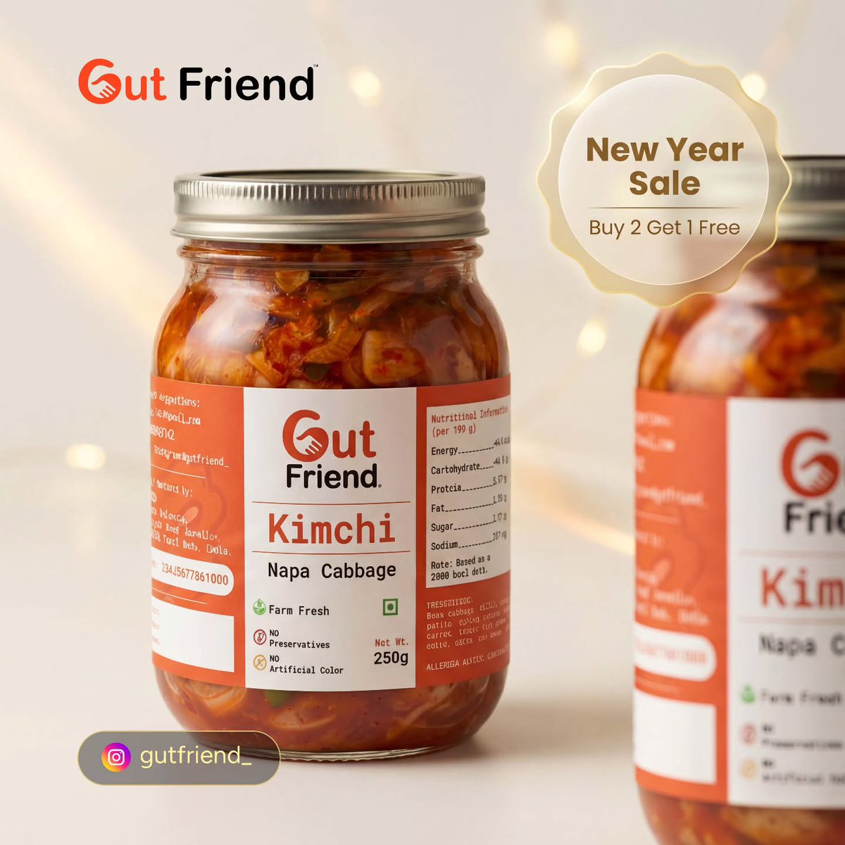 violetrivera4bj's tweet photo. Some things don’t need noise—just balance, time, and care. Our naturally fermented Napa cabbage kimchi is made with clean ingredients and honest flavour to support everyday gut wellness. New Year sale: buy 2, get 1 free. Pre-orders open; limited https://t.co/i35H0LCeP8