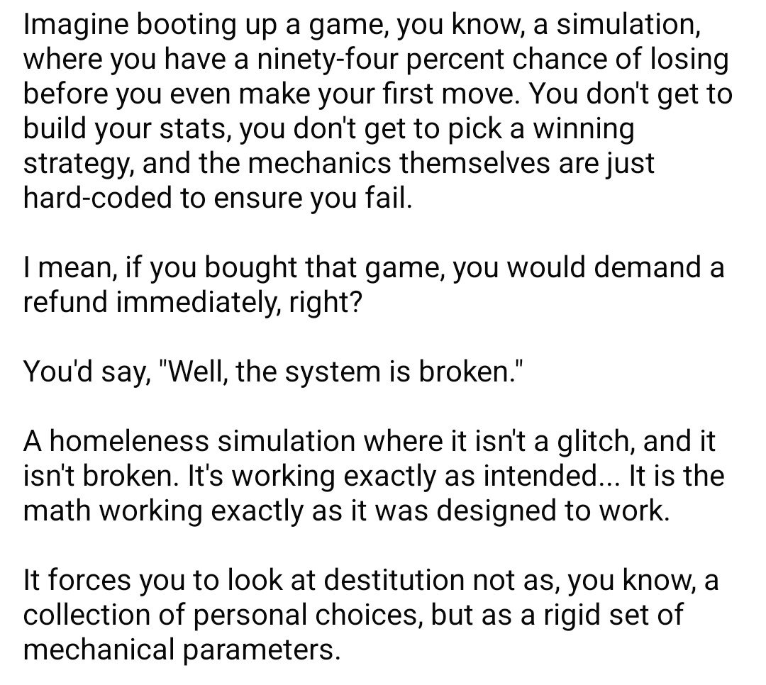 EmergencyAgent's tweet photo. 🎮 🏠 🎯 🔗 https://t.co/QEjsLBlUsD
Homelessness Simulator (Ottawa)
#Ottawa #Ottcity #HousingCrisis #Onpoli #cdnpoli #ontario #DougFord #MarkCarney #MarkSutcliffe #HousingFirst #SubsudizedHousing #HousingIsHealthcare #LegislatedPoverty #OntarioWorks #ODSP #CDB #cdnpolitics https://t.co/YOsCviaxKy