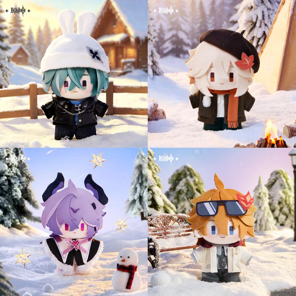 GenshinUniverse's tweet photo. New Lohen, Kazuha, Durin &amp; Childe plushies

#GenshinImpact https://t.co/G3FwUeshZL