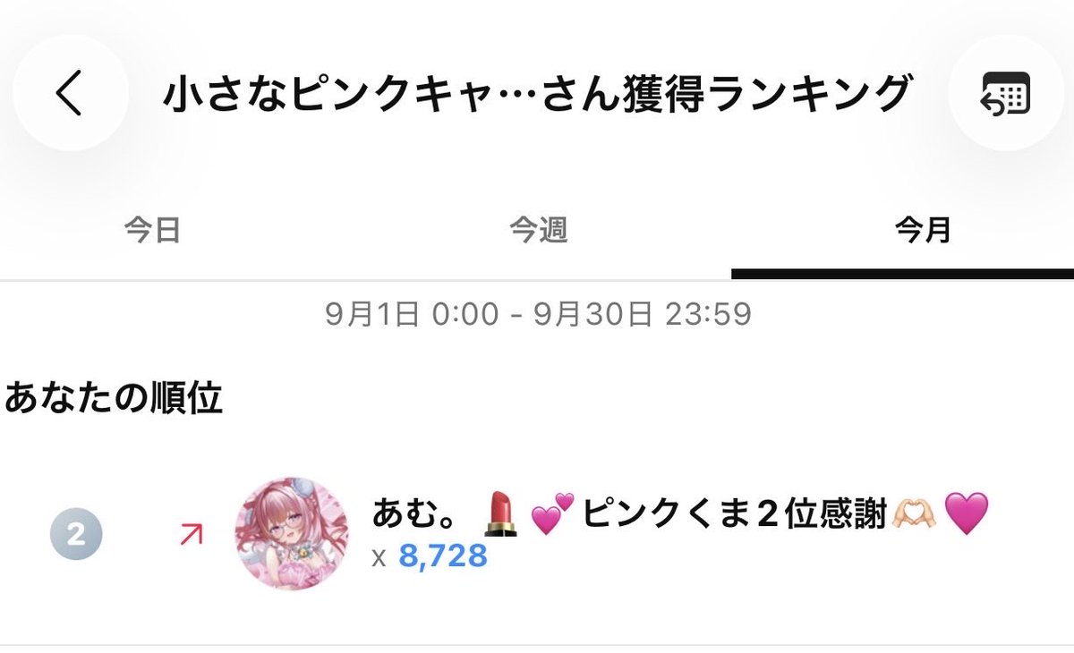 amu20230405's tweet photo. みんにゃお疲れ様です(*･ω･)*_ _)ﾍﾟｺﾘ✨
昨夜はくまさん集めラスラン駆けつけてくれてありがとうございました😭
なんと2位でゴールできました
みんなのおかげです感謝しています😭✨
キャップ届けられるの嬉しいです🧢
心から有り難うございます🙇‍♀️ https://t.co/DaMzem0A2D