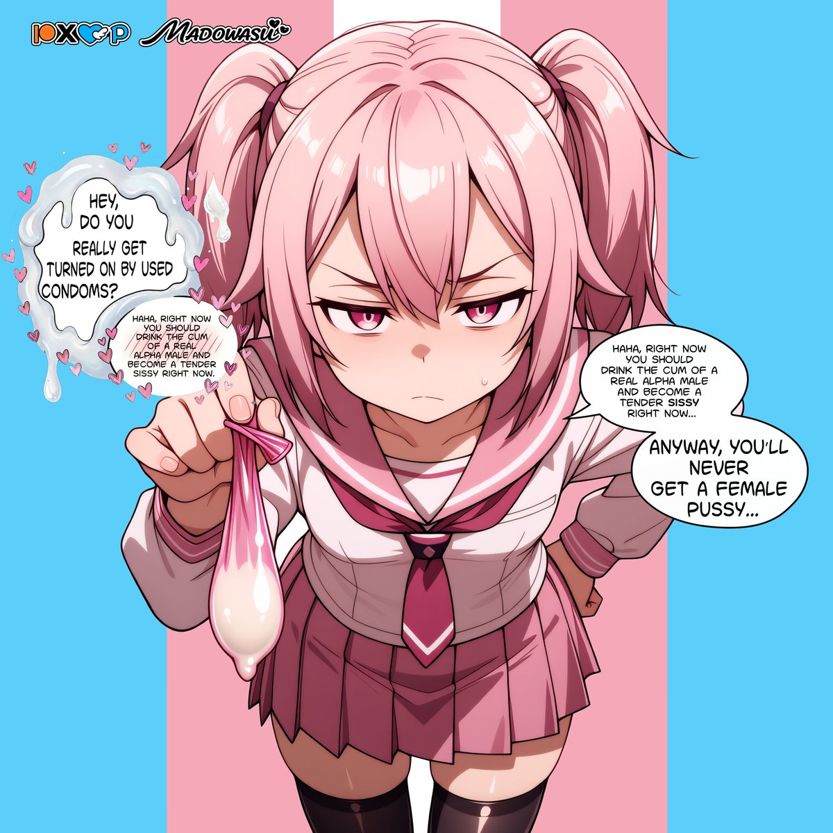 MadowasuAI's tweet photo. 🖤🔥 I think this trans girl said everything about your manhood

By the way, black mommy fully agrees with her 😩💦😈
#BBC #Sissy #Femboy #Whiteboi #NSFW #Trap #Chastity https://t.co/MsPolUubIV