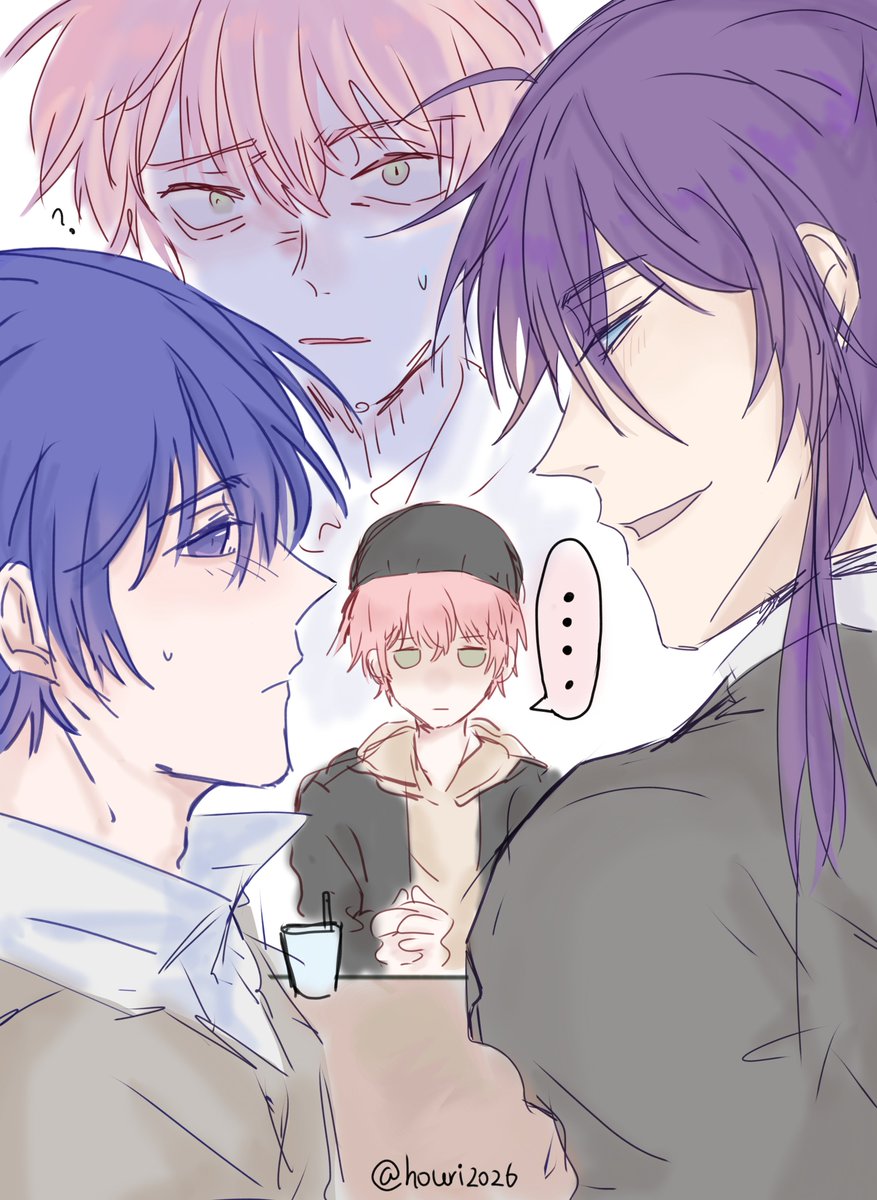 gakukailover's tweet photo. and he realize
 #がくカイ #gakukai #神威がくぽ #KAITO #vy2 https://t.co/Dj8EA5vWzr