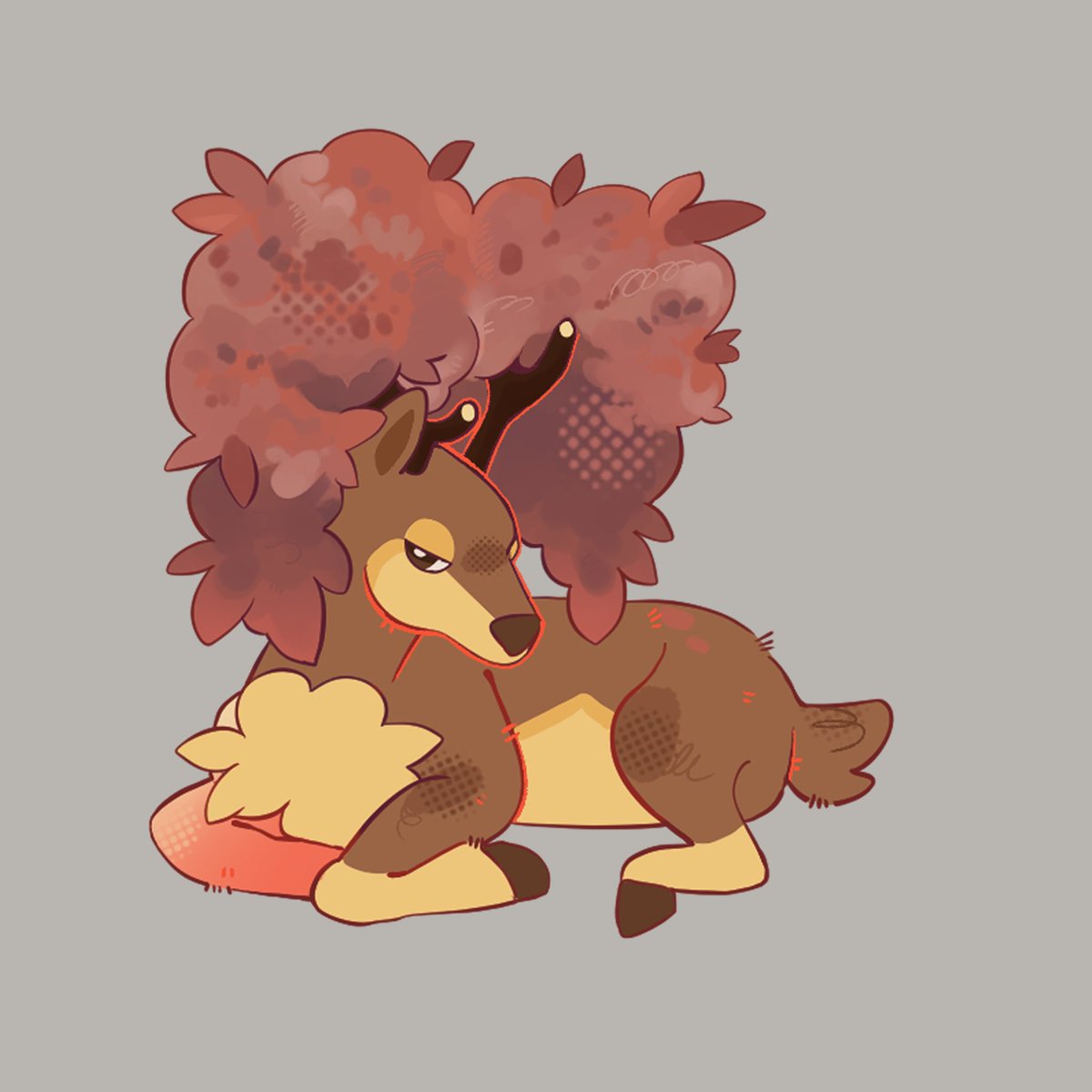 Calchemie's tweet photo. Autumn Sawsbuck 🍂 https://t.co/TtZlQQ2ksU