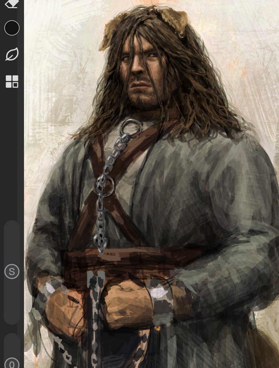 mossevern's tweet photo. twas supposed to be a doodle thats why everything other than his face is unrendered 😭😭😭 i got carried away https://t.co/URbeAZUXmH