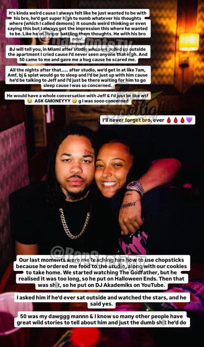 212mediaTV's tweet photo. Bloodhound Q50's close friend says she feels like Q50 didn't want to be here anymore and says he would stay up late at night and have full on conversations with Bloodhound Lil Jeff 💔🕊️ https://t.co/v2pMP1Japh