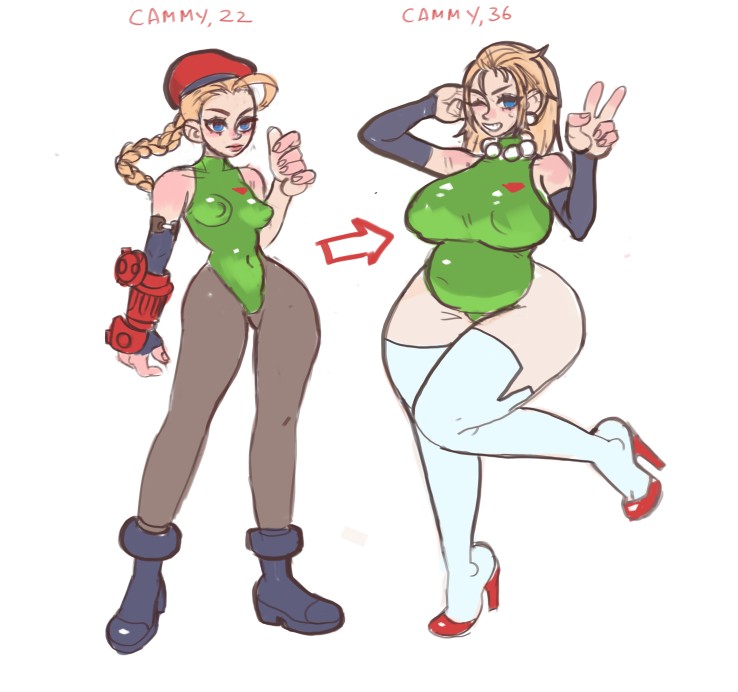 Kurosaki_Artist's tweet photo. Cammy before and after maternity leave! https://t.co/x9wBIeFxos